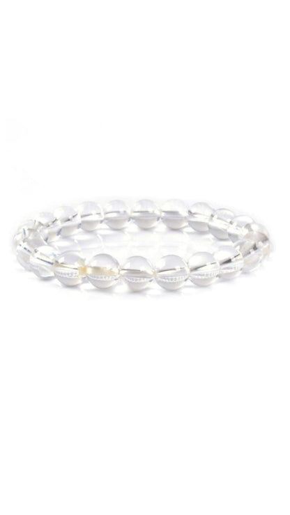 Natural Clear Quartz (Spatik) Bracelet – Clarity, Healing & Positive Energy