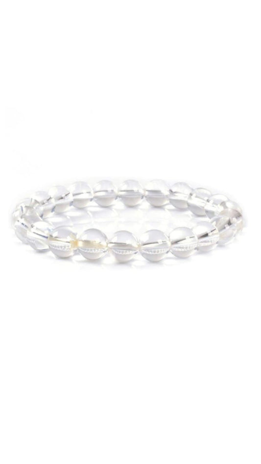 Natural Clear Quartz (Spatik) Bracelet – Clarity, Healing & Positive Energy