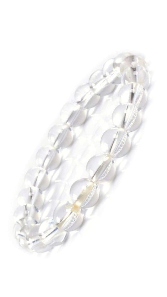 Natural Clear Quartz (Spatik) Bracelet – Clarity, Healing & Positive Energy