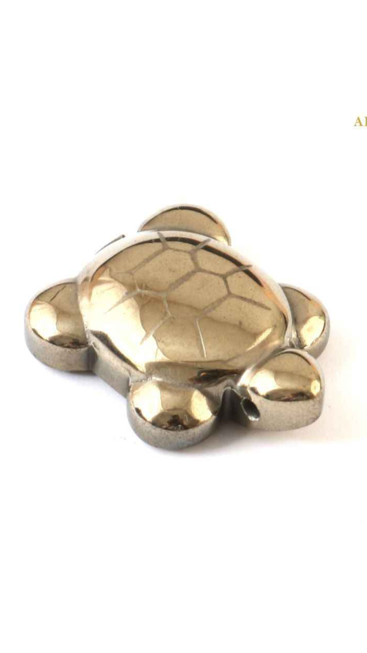 Golden Pyrite Turtle (Coated Hematite) – Vastu Decor & Good Luck Symbol